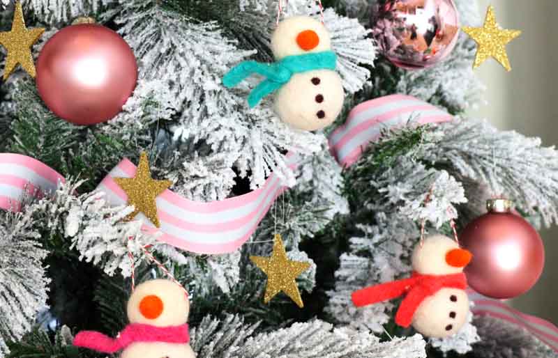 diy felt snowman ornaments | christmas ornaments to sew