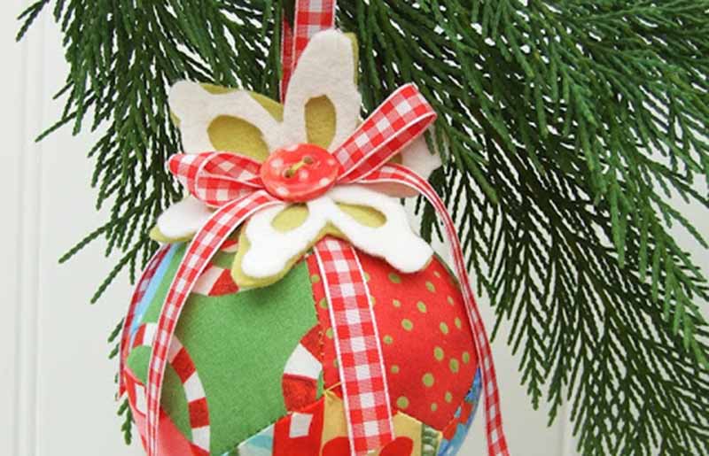 stuffed ball ornament | christmas ornaments to sew