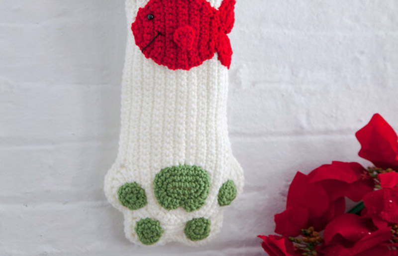 crocheted cat paw | christmas stockings personalized