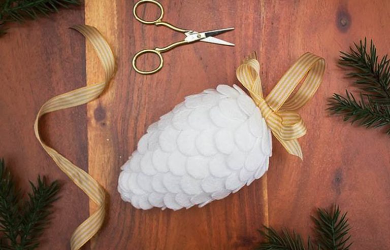 Christmas Ornaments To Sew 61 Simple Sewing Projects   Felt Pinecone Ornament Christmas Ornaments To Sew 768x493 