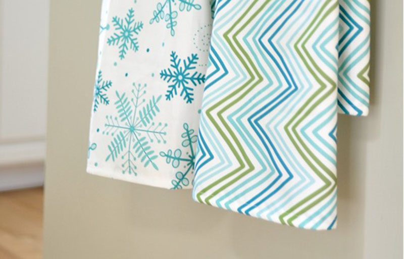 simple sew kitchen tea towels | christmas tea towels