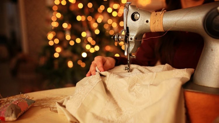 Sewing machine cotton fabric hand foot bokeh | Sewing Projects For Christmas You Should Try | Featured