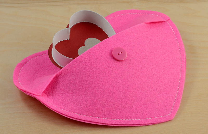 red heart outside pink shaped valentines | valentines day sewing project ideas