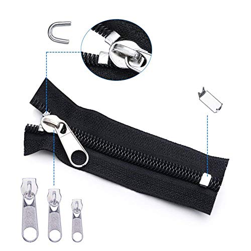 Zipper Repair Kit 197 Pcs, Zipper Replacement with Two