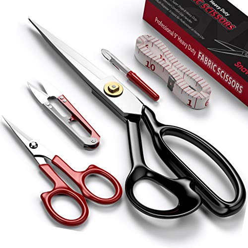 9.5” Sharp Fabric Scissors, All Purpose Heavy Duty Titanium Coated Premium  Forge 711181374568