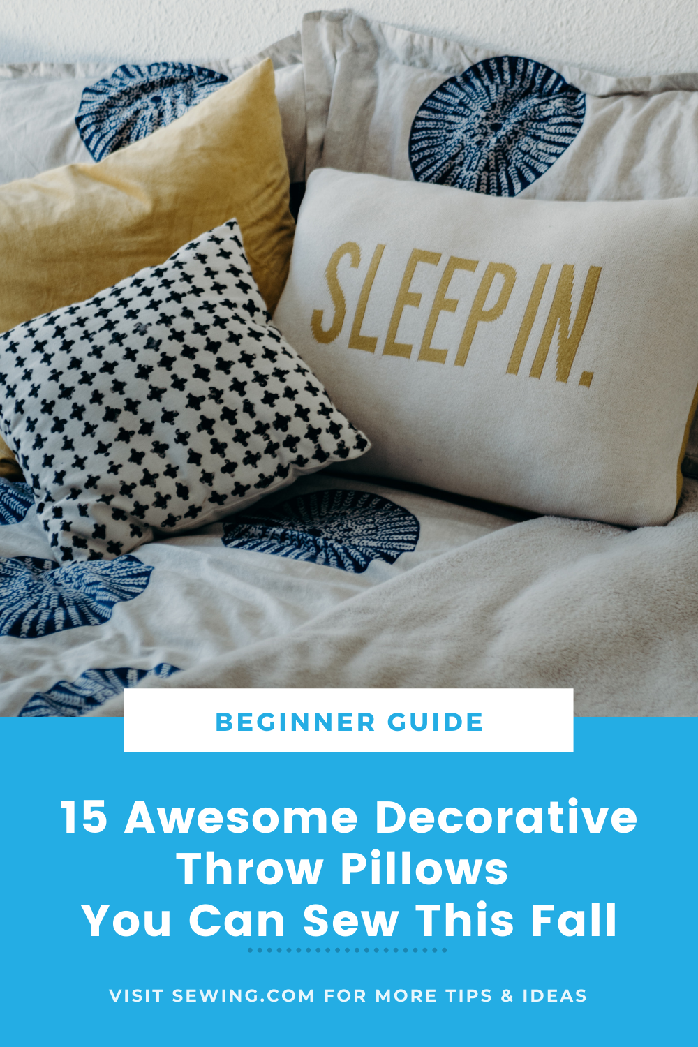 placard | 15 Awesome Decorative Throw Pillows You Can Sew This Fall