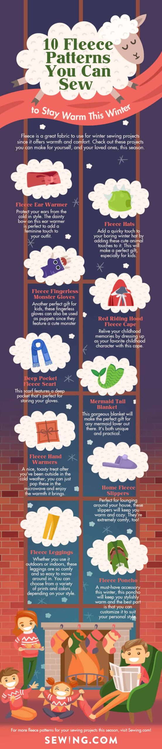 Fleece Patterns You Can Sew To Stay Warm This Winter | Infographic