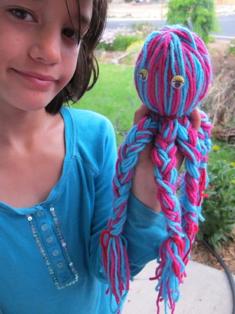 Octopus doll | Exciting Yarn Crafts And Ideas For Your Kids | yarn activities