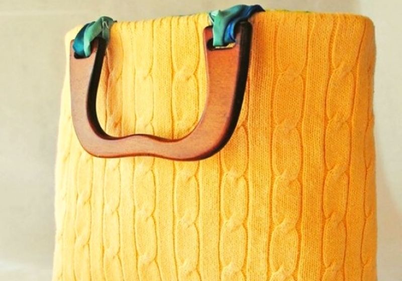 Autumn Sweater Bag | sewing projects for beginners
