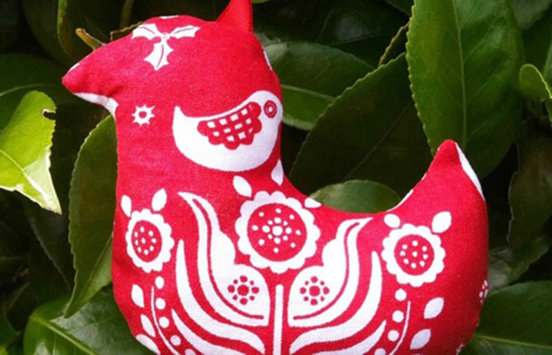 christmas birdie ornament | christmas ornaments to sew