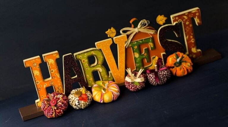 Fabric pumpkins | 17 Quick and Easy Thanksgiving Sewing Project You Can Do This Fall | Featured