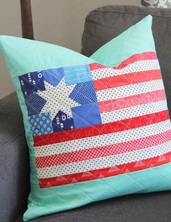 Flag pillow and block | Memorial Day Crafts You Can Make To Show Your Patriotism | Sewing.com