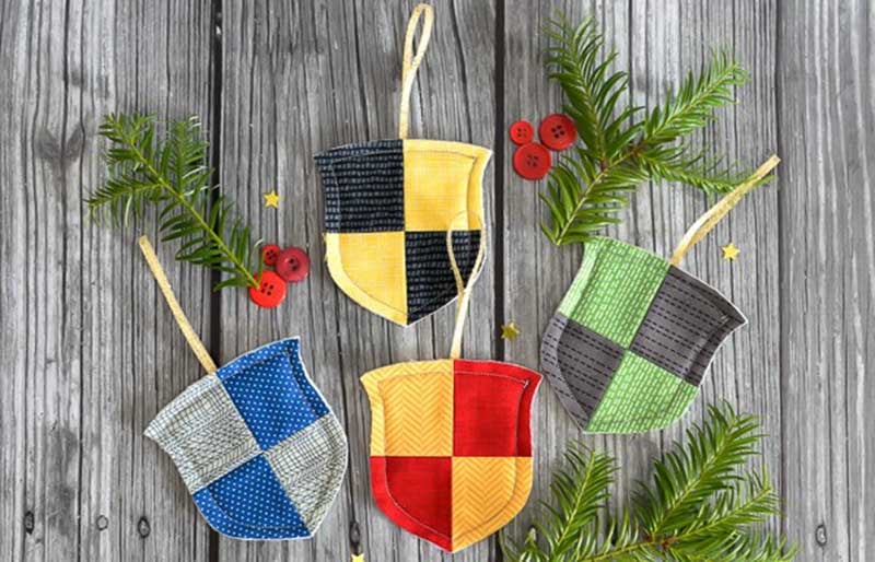 harry potter house crest ornaments final | christmas ornaments to sew