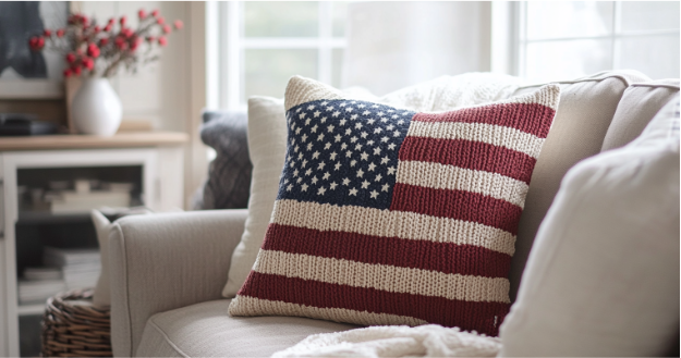 American Flag Pillow: A DIY Decor for 4th of July (No Sewing Required!)