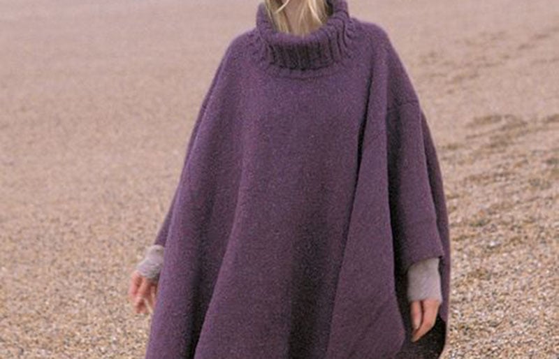 turtleneck knit poncho | creative knitting projects