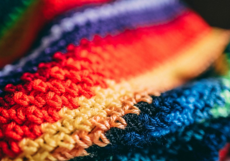 red white and blue textile photo | ## Easy Infinity Scarf Crochet Ideas For The Cold Season | lightweight infinity scarf crochet pattern