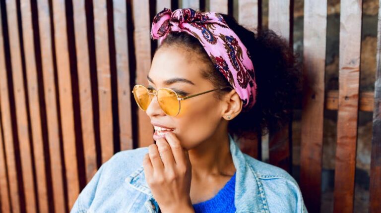 close lifestyle portrait stylish pretty mixed girl | Head Wrap Tutorial | How to Make Your Own in 6 Easy Steps | Featured