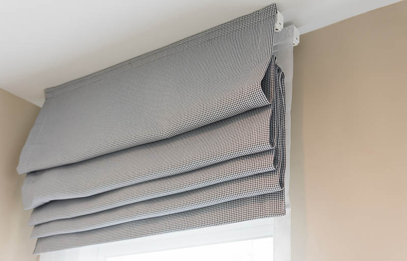 closed beautiful grey curtain cozy room | window shade