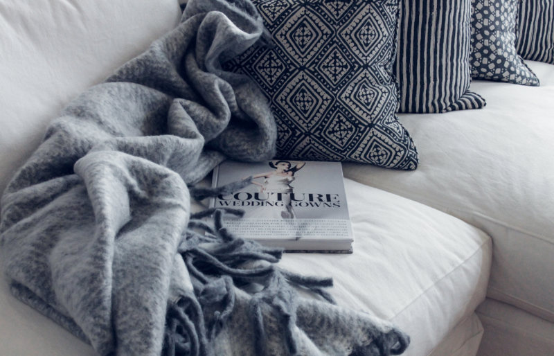 couture book on sofa | diy home decor projects