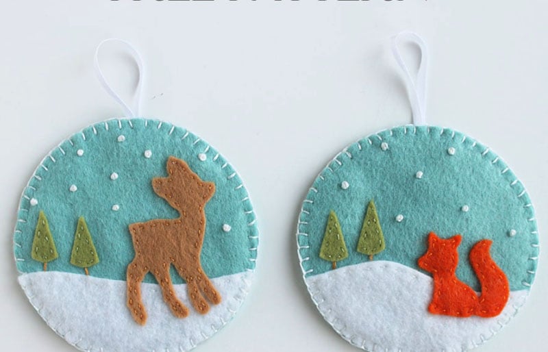 deer fox ornament | christmas ornaments to sew