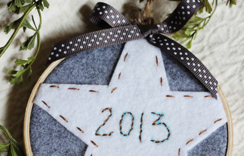 embroidery hoop ornament | christmas ornaments to sew