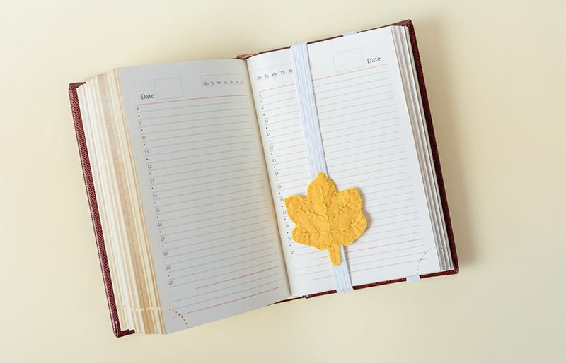 flat lay opened diary planner shaped | easy sewing projects for beginners