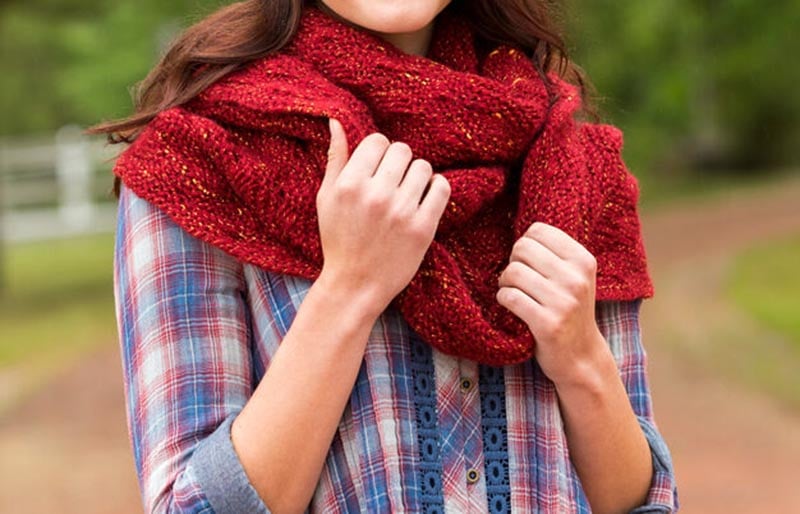garter lace cowl | creative knitting projects