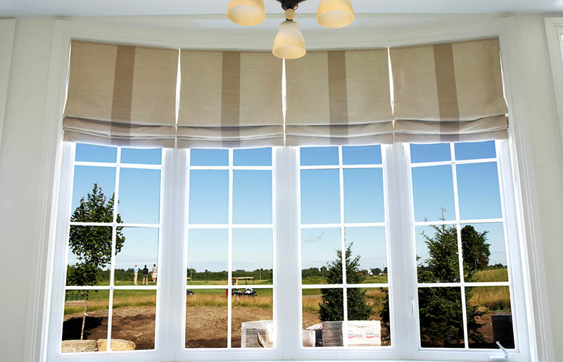interior model home showing drapery using | window shade