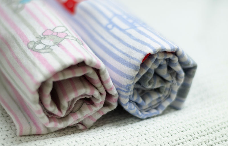 isolated pink blue baby receiving blanket | sewing for beginners