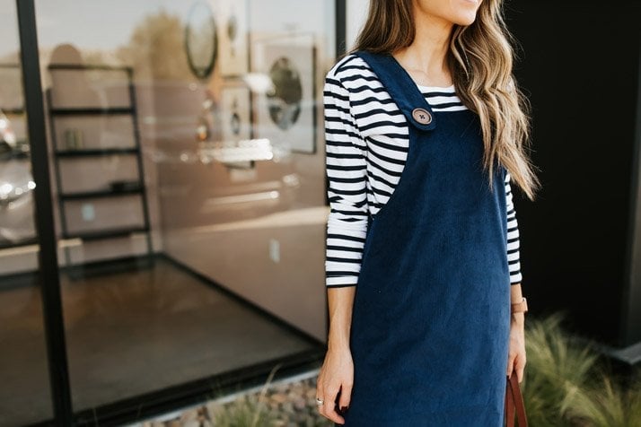 Corduroy Overall Dress | Free Girls Dress Patterns You Can Use For Sewing | toddler dresses patterns free