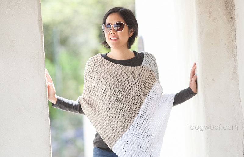 knit colorblock poncho | creative knitting projects