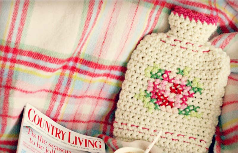 knitted hot water bottle cover | creative knitting projects