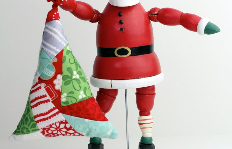 patchwork tree ornament | christmas ornaments to sew