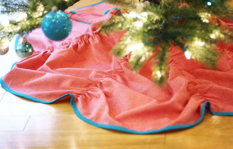 ruched christmas skirt | christmas tree skirts ideas