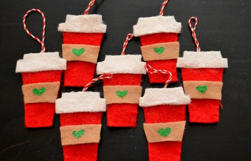 starbucks ornament | christmas ornaments to sew