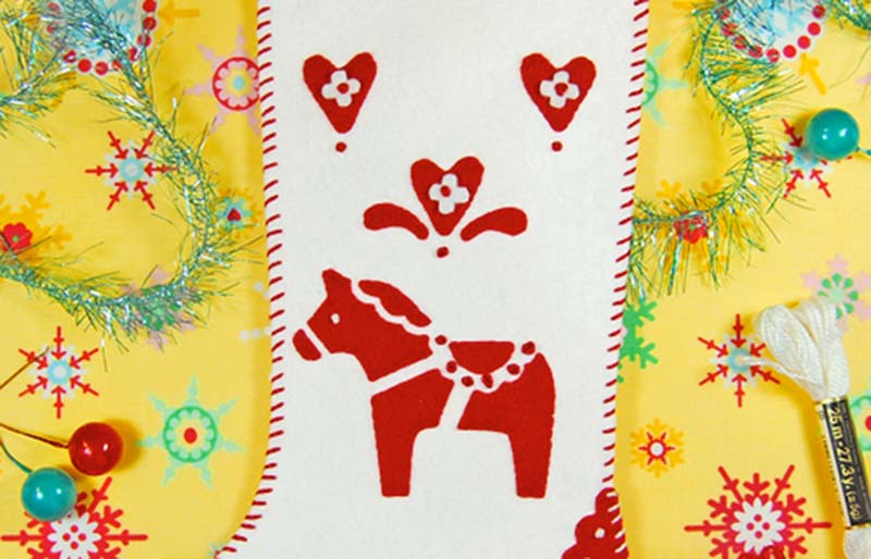 swedish dala horse stocking | christmas stockings personalized