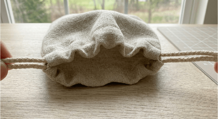 drawstring linen bag