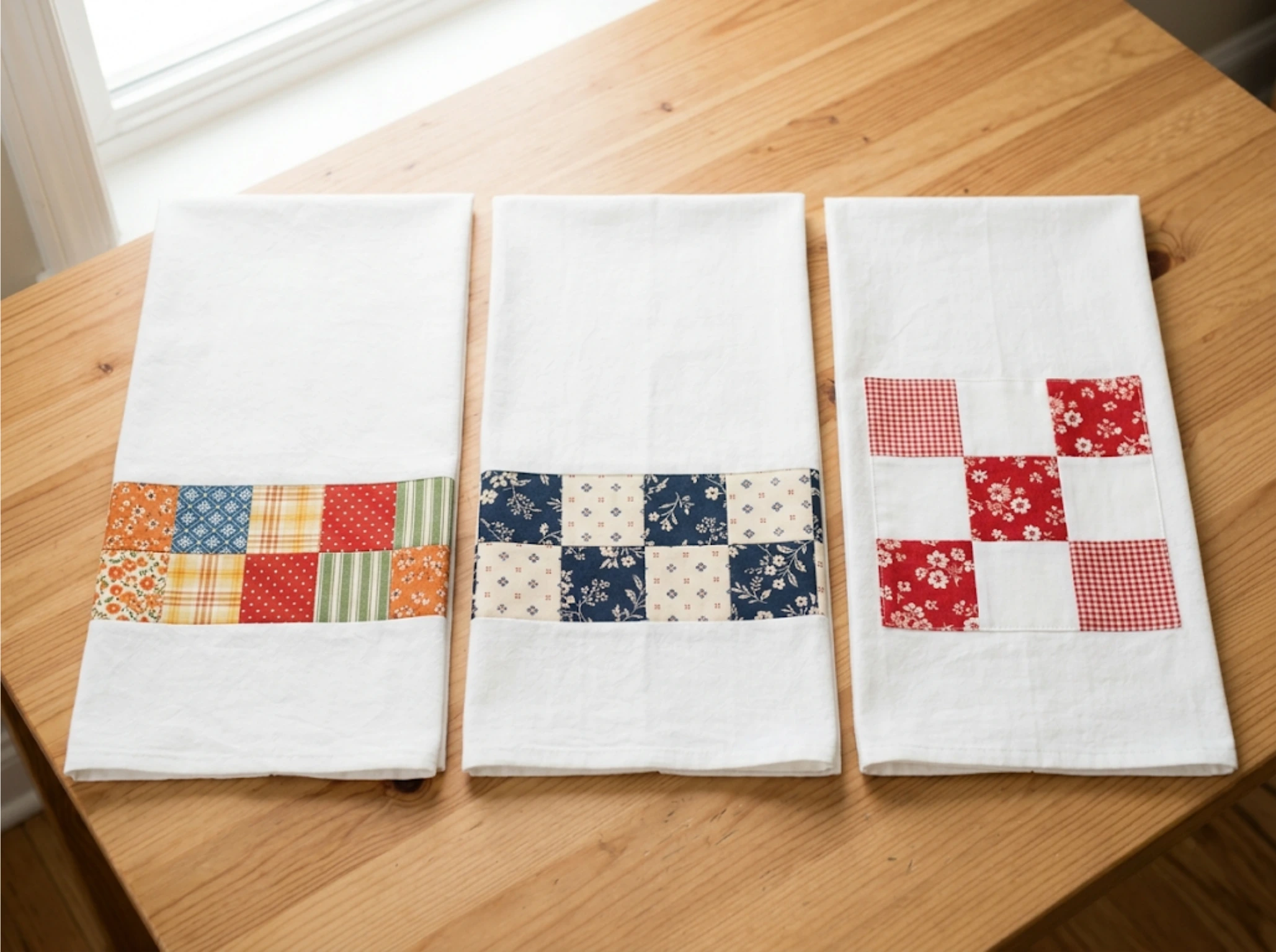 patchwork tea towels